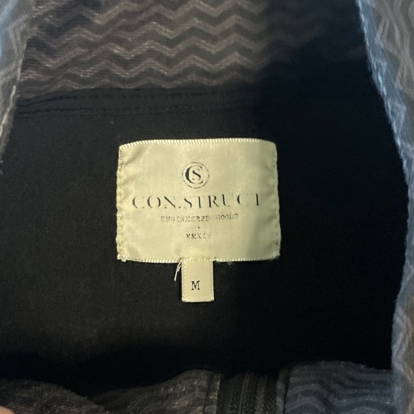 Men's Black Textured Quarter-Zip Pullover - Picture 8 of 12